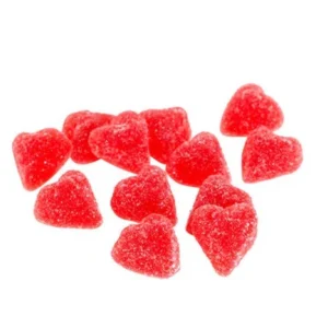 SUGARED RED HEARTS - 100 gr
