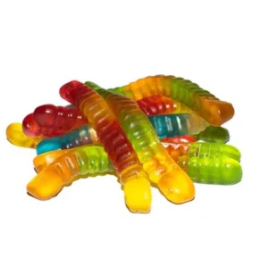 FRUIT FLAVOURED JELLY WORMS - 100 gr